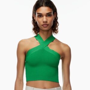 Babaton Sculpt Knit Criss Cross Cropped Tank